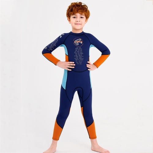 5-6Y Boys Quick Dry Sunscreen Long Sleeve Swimwear Shorts Set Surfing Wetsuit 