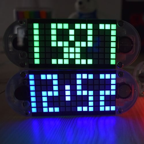 DIY DS3231 Touch Key Precision High-Brightness LED Dot Matrix  Alarm Clock Kit 
