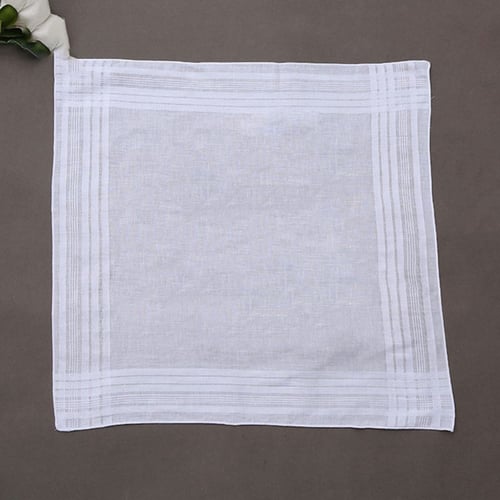 4Pcs 40x40cm Mens Handkerchiefs 100% Cotton Pocket Square Hanky Handkerchief 
