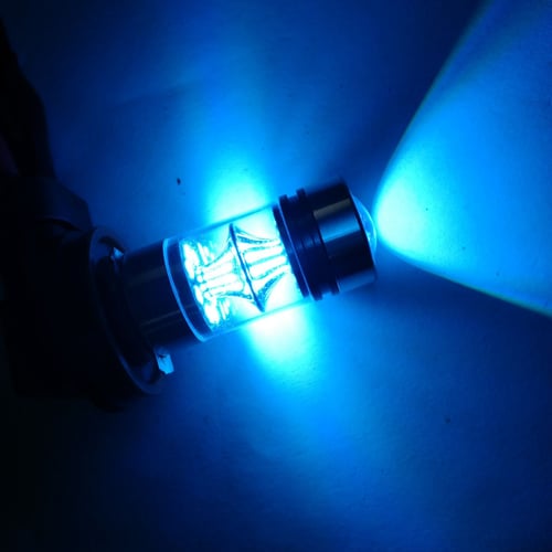 2X H11 H8 100W LED 8000K ICE BLUE Samsung 2323 Projector Fog Driving Light Bulbs 