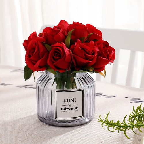 12pcs Artificial Silk Rose Flowers for DIY Wedding Bride Bouquet Home Decoration 