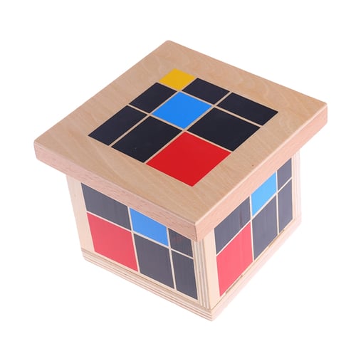 Set of Montessori Early Learn Algebra & Maths Mathematics Trinomial Cube Toy 