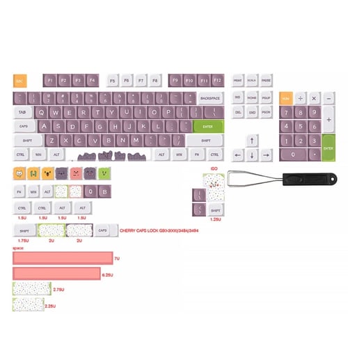 PBT XDA Profile Keycaps SQUIRREL DIARY 139-key Keycap Set for