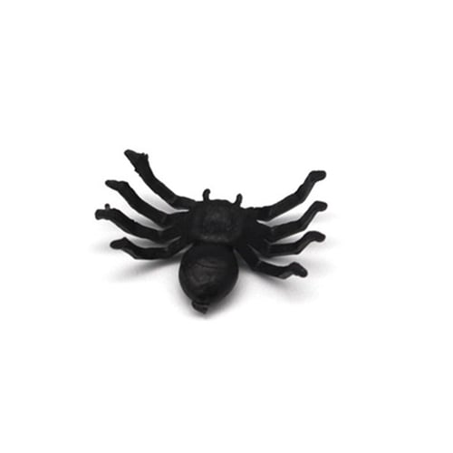 50pcs Plastic Insects Spider Model Kids Educational Tricky Toy Gifts Black 