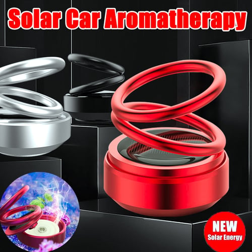 ZMall Solar Rotate Car Perfume Air Freshener Aromatherapy Auto