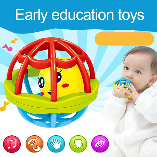 Kids Baby Rattle Toy Teether Grasping Gums Hand Bell Educational Toy Gift Health 