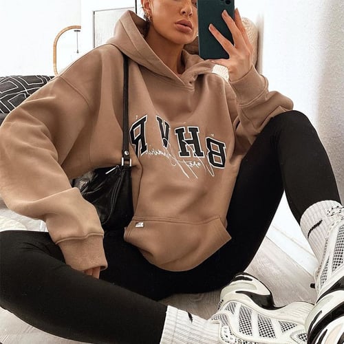 Letters Print Vintage Thick Warm Oversized Hoodie Girls Sweatshirt Women  Winter Tops Pullovers New Brand Fashion Teens Clothes - buy Letters Print  Vintage Thick Warm Oversized Hoodie Girls Sweatshirt Women Winter Tops