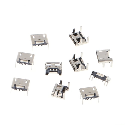 50Pcs USB 2.0 Female Type A 4 Pin Right Angle DIP PCB Connector 2 Leg For DIY 