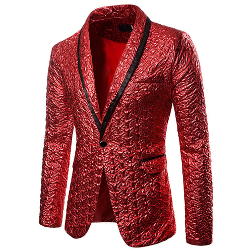 Shiny Gold Glitter Suit Jacket Men 2020 Brand Shawl Collar One Button Blazer  Jacket Mens Party Wedding Groom Prom Dress Blazers - buy Shiny Gold Glitter  Suit Jacket Men 2020 Brand Shawl