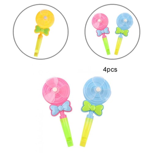 4Pcs Children Lollipop Shape Windmill Whistle Musical Developmental ...