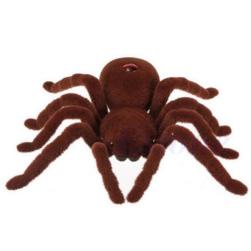 Remote Control Scary Creepy Soft Plush Spider Infrared RC Tarantula Toy Kid HOT 