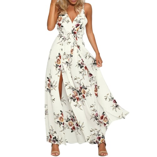 New Strappy V Neck Floral Print Tie Up Bow Wide Leg Trousers Cami Jumpsuit