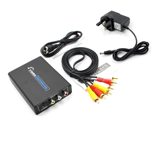HDMI to 3RCA AV CVBS Composite & S-Video R/L Audio Converter Adapter Downscaler 