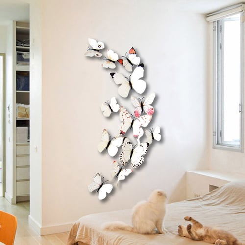 12x 3D Butterfly Wall Stickers Art Decals Wall Poster Home Room Decoration Decor 