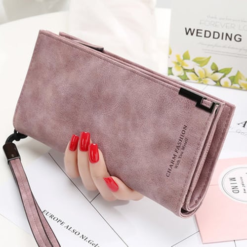 Fashion Wallets Zipper Coin Purse Lady Long Short Purses Handbags Women  Clutch Cards Holder PU Leather Moneybag Billfold Wallet