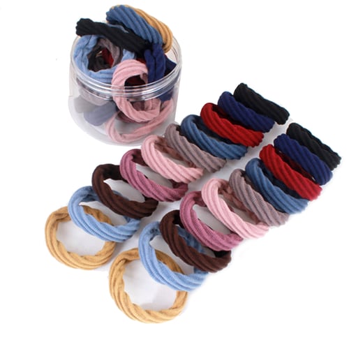20X Elastic Ropes Rings Hairband Women Girl Hair Bands Tie Ponytail Holder Color 