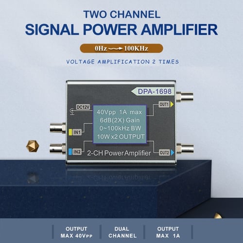 DPA-1698 2-CH 0-100KHz 10W*2 Function Signal Generator Amplifier ot16 