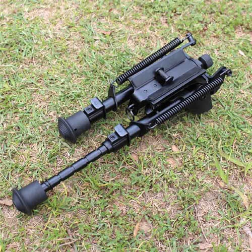 6" to 9" Compact Spring Return Sniper Hunting Rifle Bipod With Mount Adapter New 