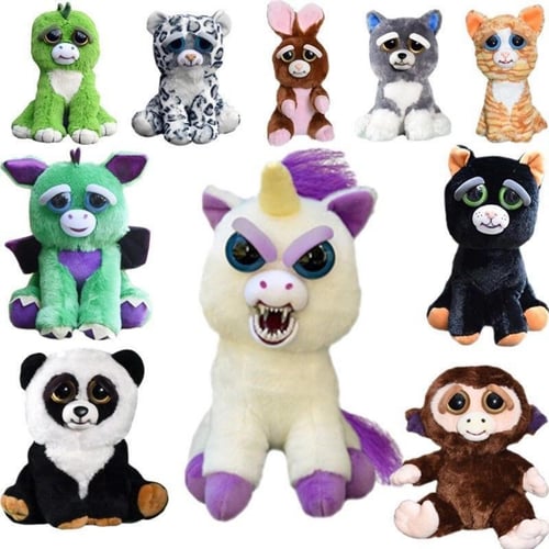 Feisty Toy Soft Plush Stuffed Scary Face Toy Animal With Attitude Key Gifts Xmas 