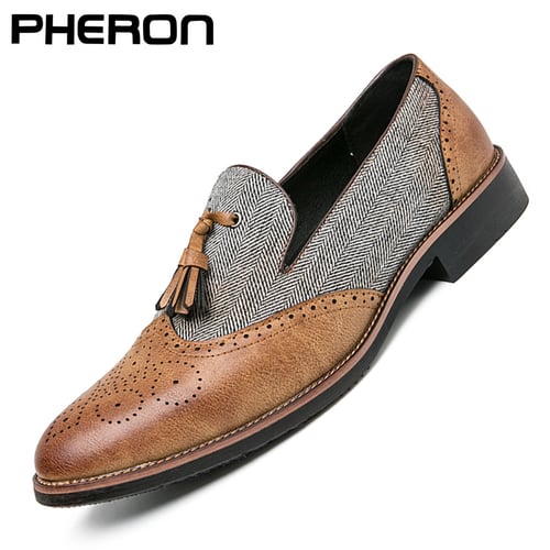 Semi-formal Leather Shoes for Men Tassel Casual Brogue Flats Carved England  Men Dress Shoes Men Loafers Zapatos Hombre - buy Semi-formal Leather Shoes  for Men Tassel Casual Brogue Flats Carved England Men