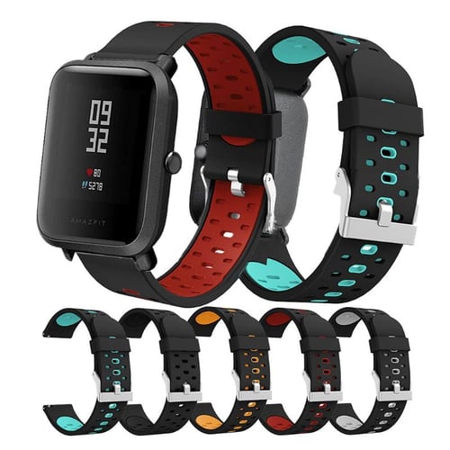 Two Tone Soft Silicone Watchband Wrist Band Strap Bracelet Replacement For Xiaomi Huami Amazfit Bip Bit Pace Lite Youth Smart Watch S2 Galaxy Watch 42mm Buy Two Tone Soft Silicone Watchband Wrist Band Strap Bracelet