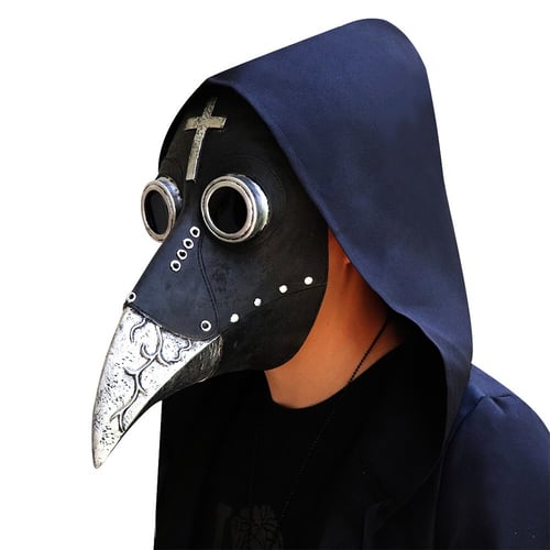 The Plague Doctor Halloween Costume Party Carnival Prom Beak Bird mask Skinny 