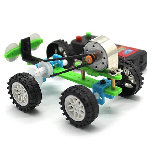 DIY Wooden Electric Robot Reptile Model Children Science Experiment Toys 