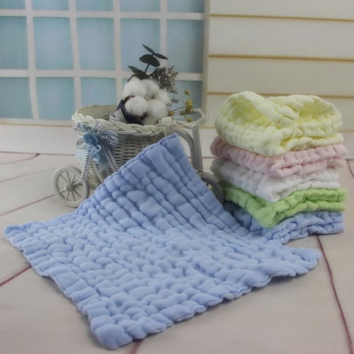 Soft Cotton Baby Infant Newborn Bath Towel Washcloth Feeding Wipe Cloth 5Pcs 