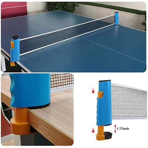 Table Tennis Net Portable Anywhere Retractable Ping Pong Post Net Rack For Table 
