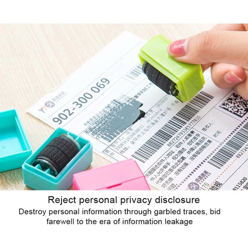 Office Home Bill Security Garbled Roller Seal Stamp Protect Identity ID Guard 
