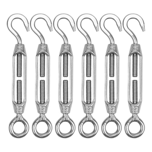 Pyatofyy 19Pcs Garden Wire Rope Turnbuckle Wire Tensioner Strainer Wire Eye Straps Wire Cable Kit Wire Fence Roll Kit 