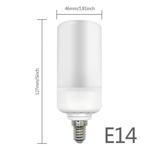 B22 E14 E27 LED Flicker Flame Lamp Bulb Burning Fire Effect Candle Bulb Light 