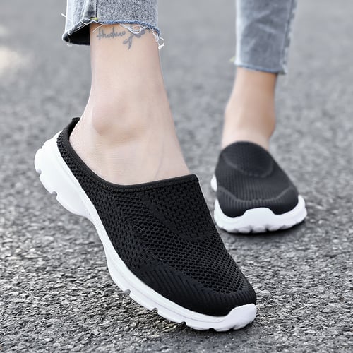 Women Sandals Summer Shoes Flats Half Slippers Canvas Shoes Fashion  Sneakers Shoes Loafers Woman Flats Sandals Mule Shoes Size48 - sotib olish  Women Sandals Summer Shoes Flats Half Slippers Canvas Shoes Fashion