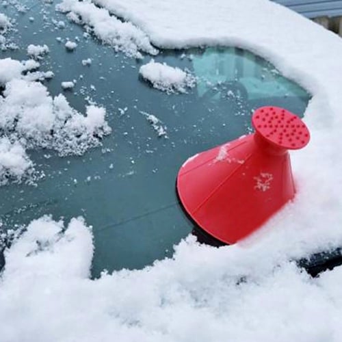 2× Magical Car Windshield Ice Snow Remover Scraper Tool Cone Shaped Round Funnel 