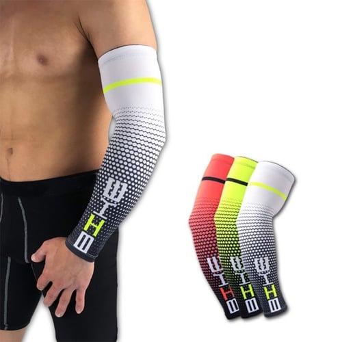 1 Pair Unisex Outdoor Sport Cooling Arm Sleeves Cover Sun Protection Sleeves 