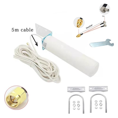LTE Antenna 3G 4G External Antenna Outdoor Antenna with 5m Dual Slider CRC9/TS9/SMA Connector for Modem - buy 4G LTE Antenna 3G 4G Antenna Antenna with 5m Dual