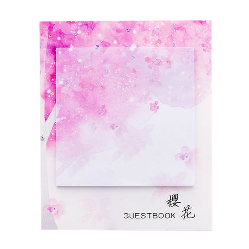 Romantic Sakura Memo Pad Sticky Notes Paper Stickers Notepad Kawaii Stationery 