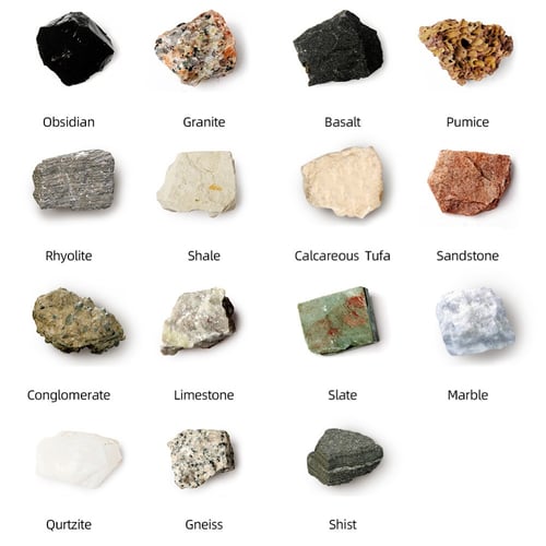 Kids Science Toy Educational Geology Collection of Rocks & Minerals 15pcs 