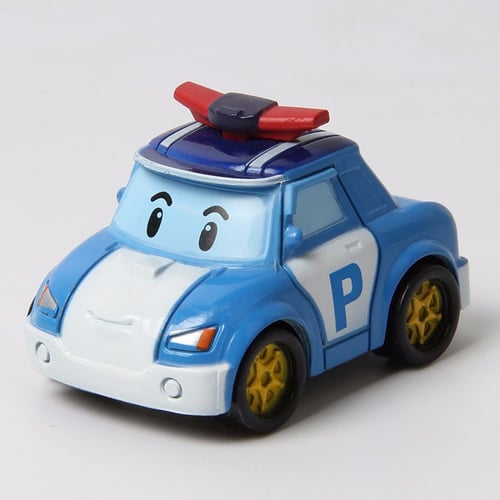 4Pcs/Set Robocar Poli Transformation Robot Car Toys South Korea Thomas Kids Toys 