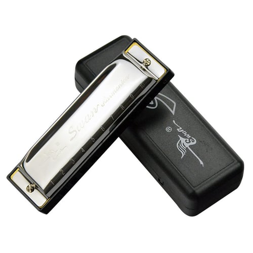 Silver Swan 10 Hole Special-tune Harmonica Key of F 