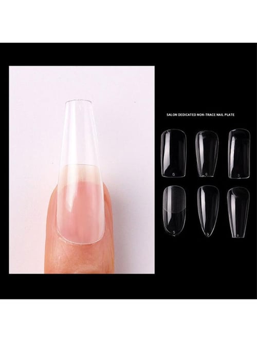 Clear Acrylic Nail Tips 100pcs Natural Clear French Half Full Style False Nail Art Tips Diy Decorration Manicure Tool For Diy Nail Salon Art Buy Clear Acrylic Nail Tips 100pcs Natural