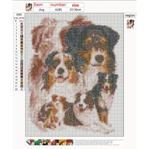 Cute Dog DIY 5D Diamond Painting Embroidery Animal Cross Stitch Kit Home Decor 