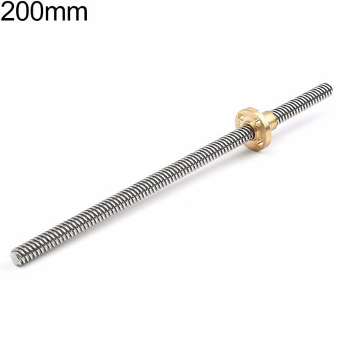 150-500mm 3D Printer T8 Stepper Trapezoidal Acme Thread Lead Screw Rod with Nut 500mm 