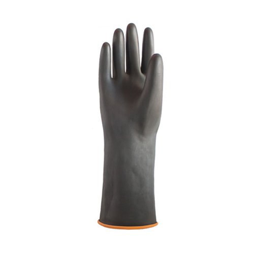 45cm plus thick Acid and Alkali Resistant Latex Gloves Work Protection   black 
