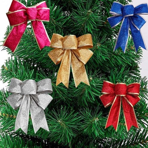 Bows Bowknot Christmas Tree Party Gift Present Xmas Decoration Ornament 3 color 