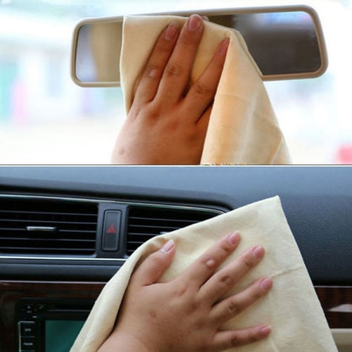 Natural Chamois Leather Car Drying Towel Shammy Cleaning Cloth 