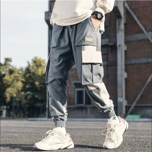 Hip Hop Streetwear Men's Splice Joggers Pants Fashion Men Casual Cargo Pant  Trousers High Street Elastic Waist Harem Pant Men - buy Hip Hop Streetwear  Men's Splice Joggers Pants Fashion Men Casual