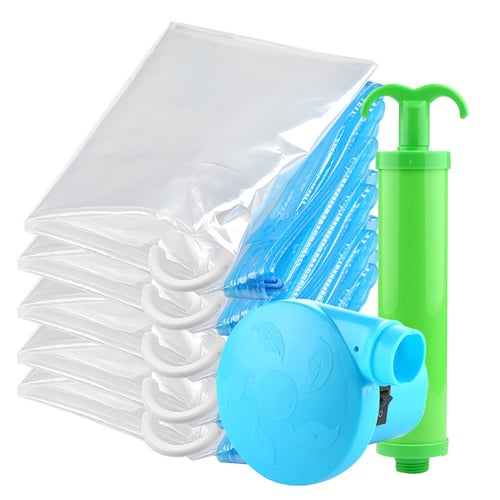 VACUUM SEALED BAGS CLOTHES CLEAR COMPRESSION POUCH QUILT ORGANIZER FOR TRAVEL 