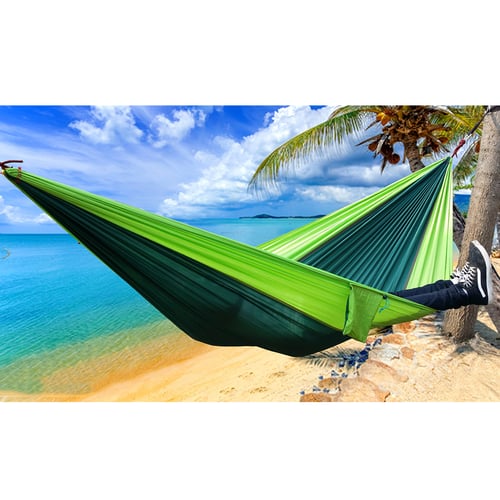 New Outdoor Portable Nylon String Hammock Bed for Camping Yard Beach 