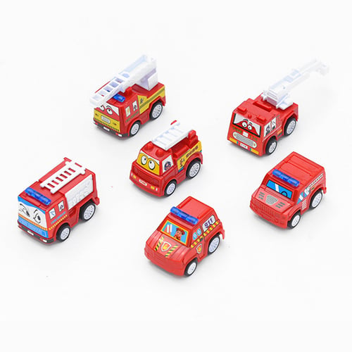 Details about   6Pcs Children Kids Simulation Engineering Truck Fire Car Vehicle Model Toys 